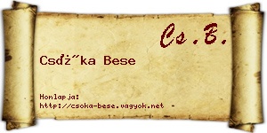 Csóka Bese névjegykártya